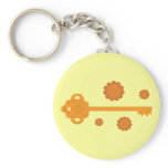Antique Victorian Brass Key Keychains