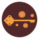 Antique Victorian Brass Key stickers