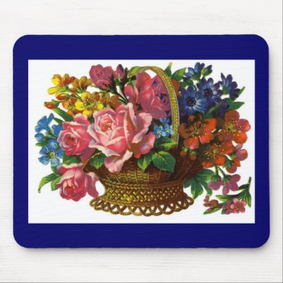 Antique Victorian Floral Mousepad by lkranieri
