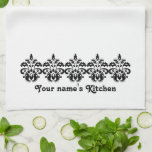 Antique victorian lolita damask pattern hand towel