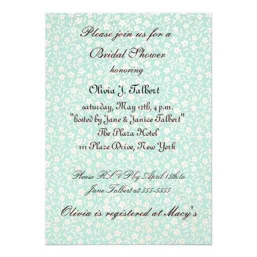 Antique Vintage Bridal Shower invitation