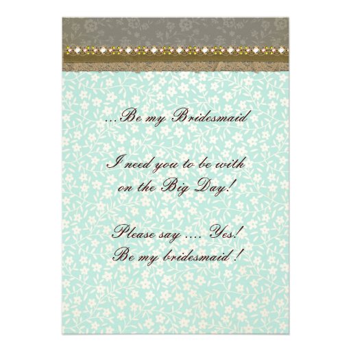 Antique Vintage Bridesmaid Invitation