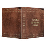 Antique Vintage Distressed Leather Print Notebook Binders