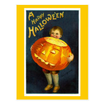 Antique Vintage Halloween JOL Postcard