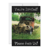 Antique Vintage Truck Retirement Party Invitation