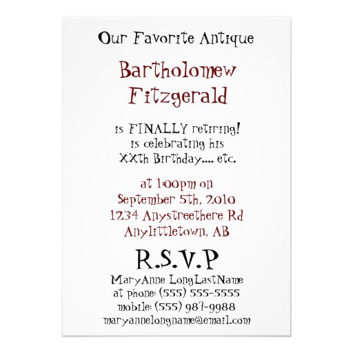 Antique Vintage Truck Retirement Party Invitation
