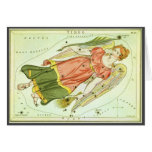 Antique Virgo, Virgin, Signs of the Zodiac Cards