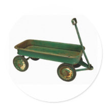 Antique Wagon-Green stickers