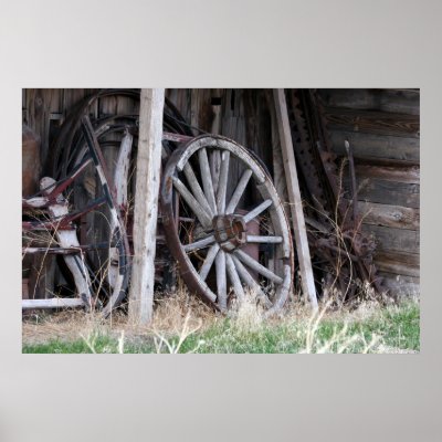 Antique Wagon Wheel Poster by JudsonJoyce