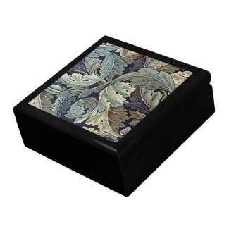 Antique wallpaper leaves jewelry box
