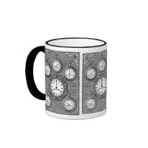 Antique Watch Clock Time Zones Coffee Mug