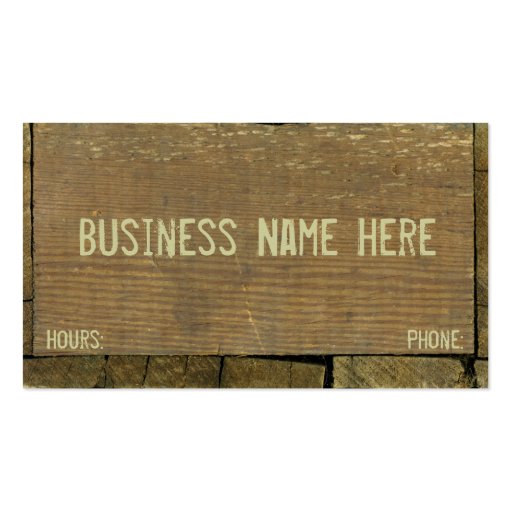 Antique Weathered Wood Business Card Templates (front side)