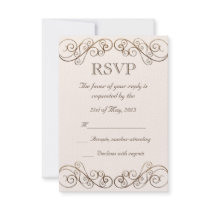 Antique Wedding RSVP Custom Announcements