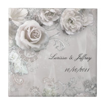 Antique white Flowers tiles