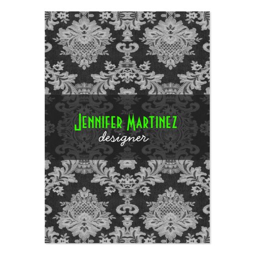 Antique White & Gray Traditional Floral Lace Business Card Templates