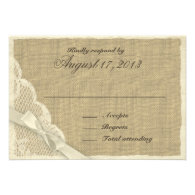 Antique White Lace Country Response Card