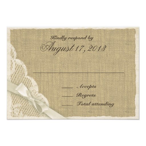 Antique White Lace Country Response Card