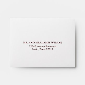 Antique White Lace Wedding RSVP Envelope