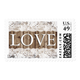 Antique White Lace Wedding Stamp