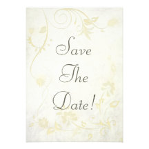 Antique White Vintage Save The Date Wedding Custom Invites