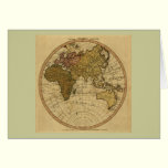 Antique William Faden 1786 Eastern Hemisphere Map cards