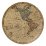 Antique William Faden 1786 Western Hemisphere Map Plate