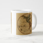 Antique William Faden 1786 Western Hemisphere Map Extra Large Mug