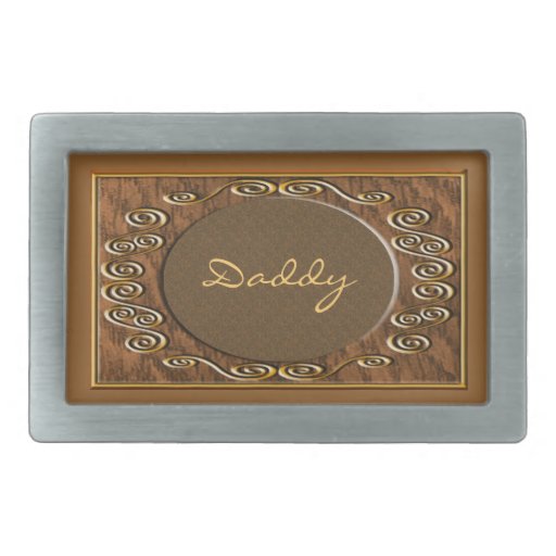 Antique Wood Daddy Belt Buckle