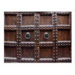 Antique wood door in Florence Postcards
