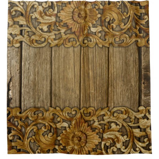 Antique Wood Floral Carvings Vintage Victorian Shower