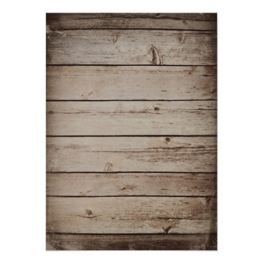 Antique Wood Getting Hitched Wedding Invitations