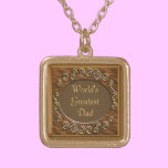 Antique Wood World's Greatest Dad Necklaced necklaces