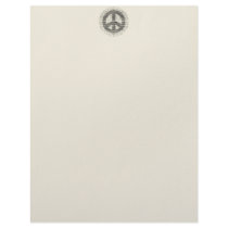 Antique Woodcut Peace Customized Letterhead