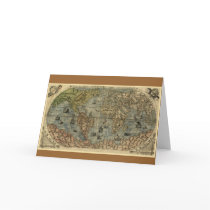 Antique World Map, 1565 cards by ZephyrusBooks Antique World Map, 1565 cards