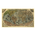 Antique World Map, 1565 (Fernando Bertelli) posters