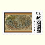 Antique World Map, 1565 postage