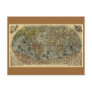 Antique World Map, 1565 Postcard