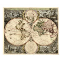 Antique World Map, 1690 (circa) (Nicolao Visscher) posters by ZephyrusBooks Antique World Map, 1690 (circa) (Nicolao Visscher) posters