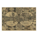Antique World Map, 1702 (George Willdey) posters