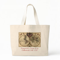 Antique World Map, 1720 (Guillaume de L'Isle) bags