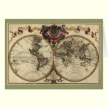 Antique World Map, 1720 (Guillaume de L'Isle) cards