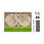 Antique World Map, 1799 (Thomas Kitchen) Stamps