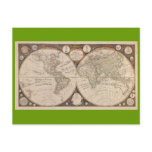 Antique World Map, 1799 (Thomas Kitchen) Postcards
