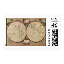 Antique World Map, 1808 postage by ZephyrusBooks Antique World Map, 1808 postage
