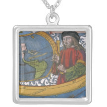 Antique World Map; Amerigo Vespucci Custom Jewelry