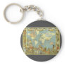Antique World Map, British Empire, 1886 Key Chain