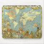Antique World Map, British Empire, 1886 Mousepads