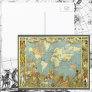 Antique World Map, British Empire, 1886 Post Cards