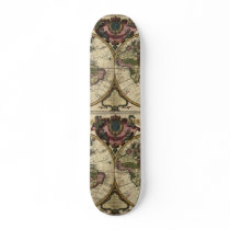 Antique World Map by Guillaume de L'Isle, 1720 Skate Boards