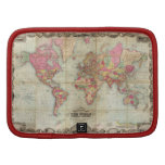 Antique World Map by John Colton, circa 1854 Planners